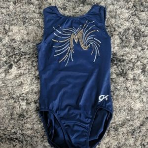 University of Michigan GK Navy Blue Leotard with Gold Accents